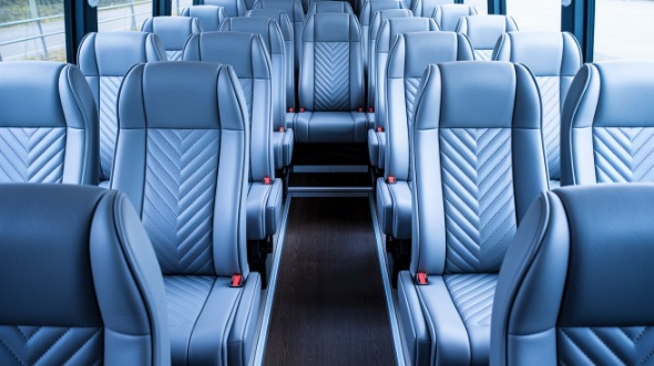 carmel 28 passenger minibus inside