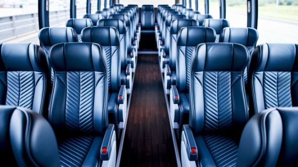 carmel 50 passenger charter bus inside