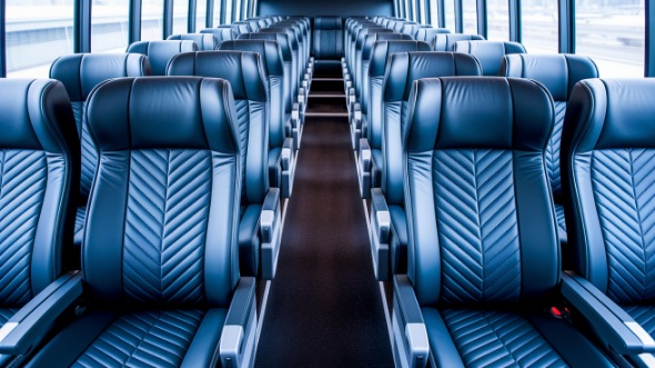 carmel 55 passenger charter bus inside