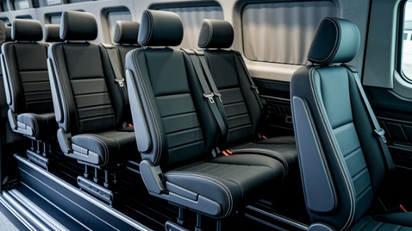 carmel sprinter van with driver inside