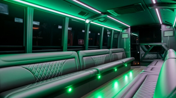 party bus rental interior indianapolis