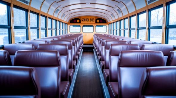 school bus rental interior indianapolis