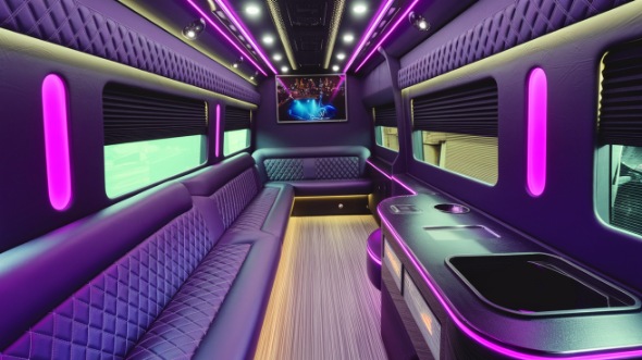 sprinter limo rental interior indianapolis